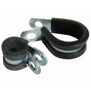 S/STEEL P CLIP 10mm CLAMP RUBBER SLEEVE
