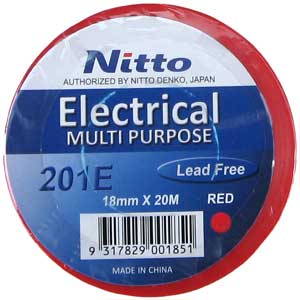 INSULATION TAPE NITTO 20m RED 201
